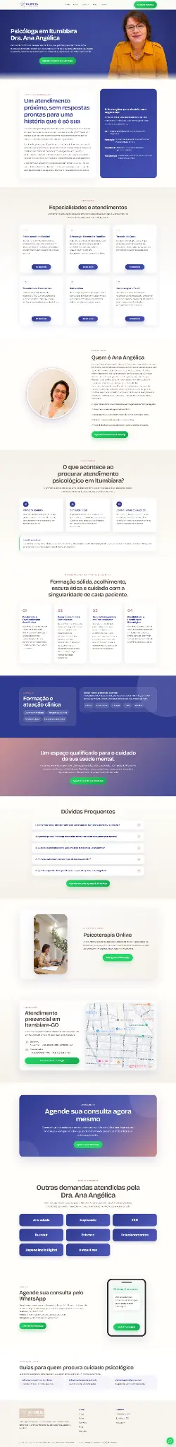 Site da psicóloga Dra. Ana Angélica em Itumbiara