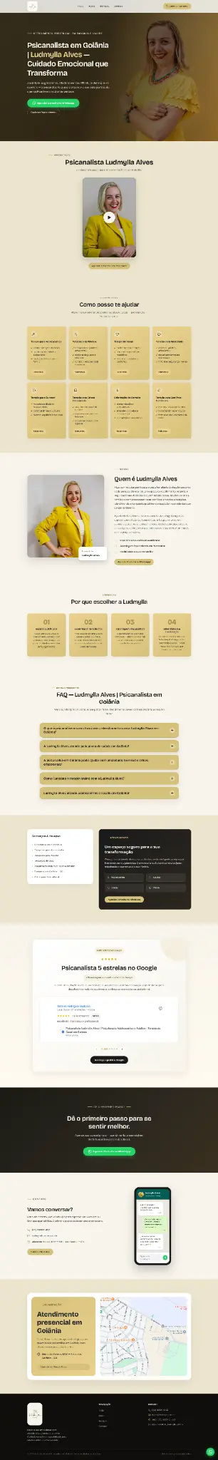 Site da psicanalista Ludmylla Alves em Goiânia